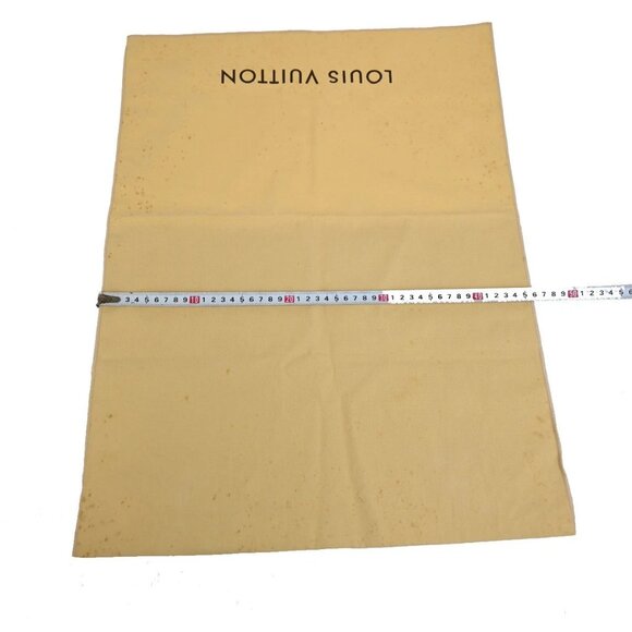 LOUIS VUITTON Logo 10 Set Dust Bag Drawstring Canvas Cotton Beige Brown - Picture 14 of 16